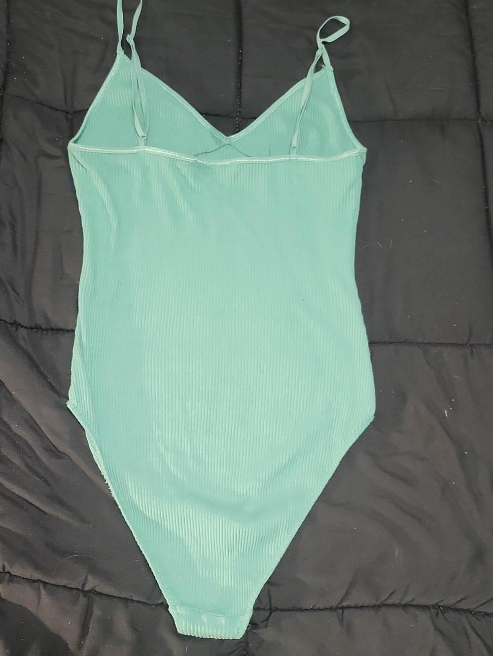 Golden by Tna Medium Mint Green Ribbed Cami Bodysuit - Picture 3 of 7